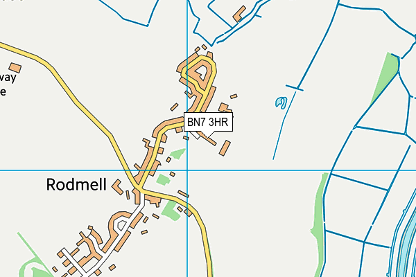 BN7 3HR map - OS VectorMap District (Ordnance Survey)