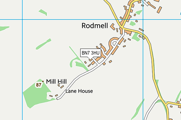 BN7 3HU map - OS VectorMap District (Ordnance Survey)