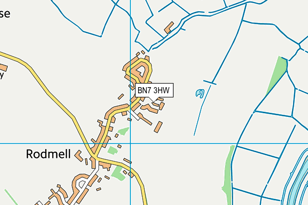 BN7 3HW map - OS VectorMap District (Ordnance Survey)