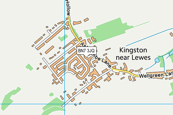 BN7 3JQ map - OS VectorMap District (Ordnance Survey)
