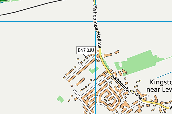 BN7 3JU map - OS VectorMap District (Ordnance Survey)