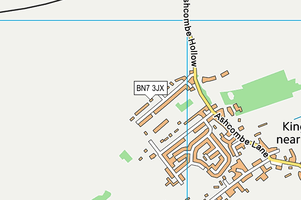 BN7 3JX map - OS VectorMap District (Ordnance Survey)