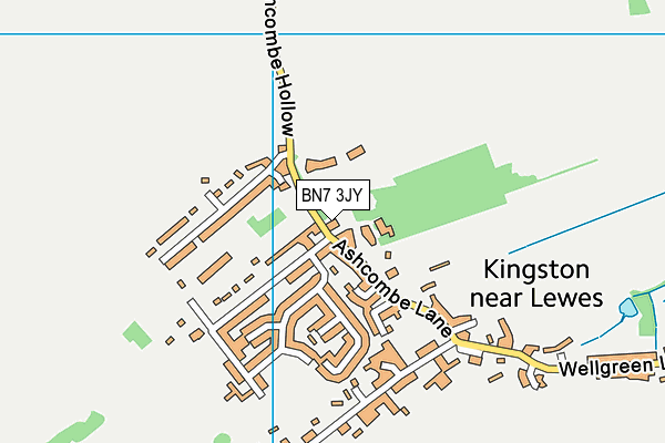 BN7 3JY map - OS VectorMap District (Ordnance Survey)