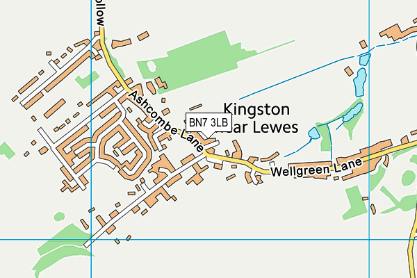 BN7 3LB map - OS VectorMap District (Ordnance Survey)