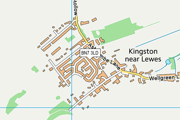 BN7 3LD map - OS VectorMap District (Ordnance Survey)