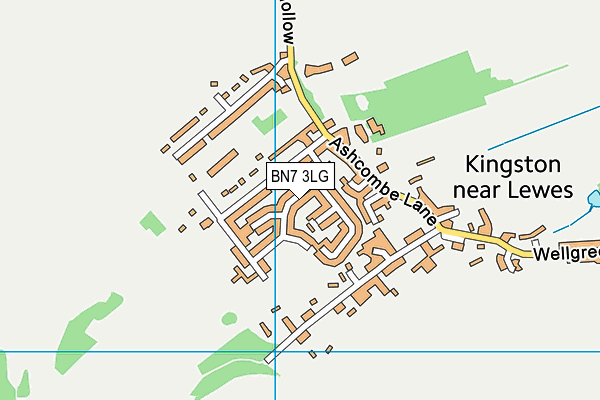 BN7 3LG map - OS VectorMap District (Ordnance Survey)