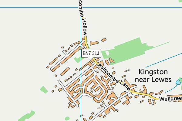 BN7 3LJ map - OS VectorMap District (Ordnance Survey)