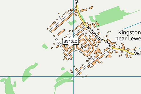 BN7 3LQ map - OS VectorMap District (Ordnance Survey)
