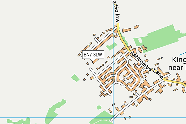 BN7 3LW map - OS VectorMap District (Ordnance Survey)