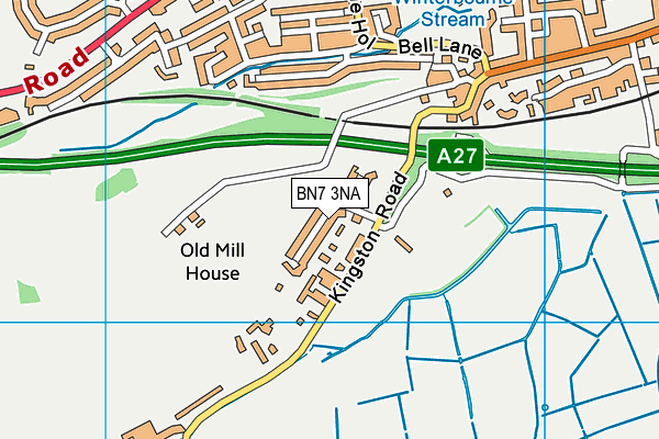 BN7 3NA map - OS VectorMap District (Ordnance Survey)