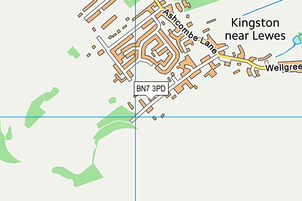 BN7 3PD map - OS VectorMap District (Ordnance Survey)