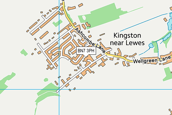 BN7 3PH map - OS VectorMap District (Ordnance Survey)