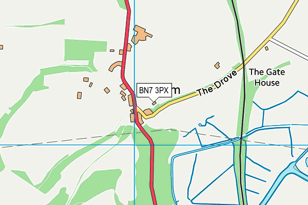 BN7 3PX map - OS VectorMap District (Ordnance Survey)