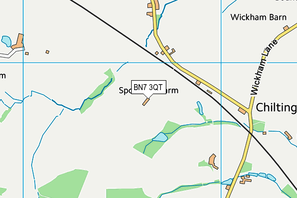 BN7 3QT map - OS VectorMap District (Ordnance Survey)