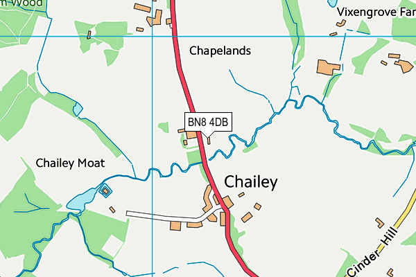 Chailey St Peter's Church of England Primary School map (BN8 4DB) - OS VectorMap District (Ordnance Survey)