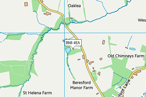 BN8 4EA map - OS VectorMap District (Ordnance Survey)