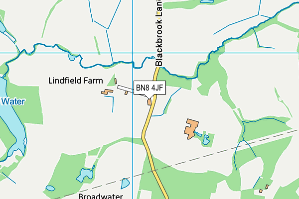 BN8 4JF map - OS VectorMap District (Ordnance Survey)