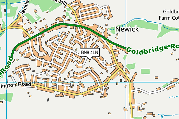 BN8 4LN map - OS VectorMap District (Ordnance Survey)