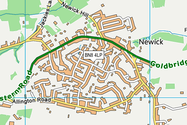 BN8 4LP map - OS VectorMap District (Ordnance Survey)