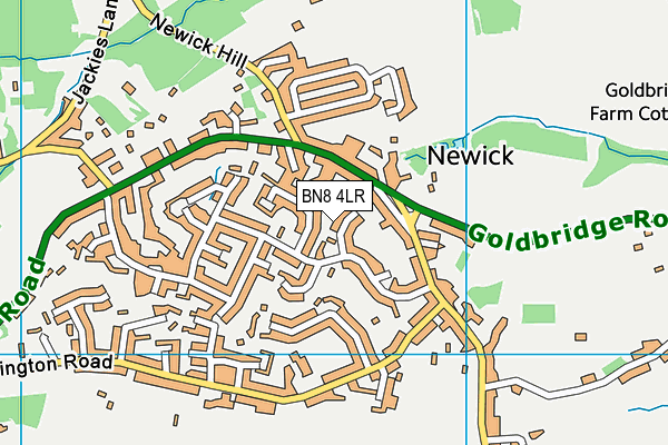 BN8 4LR map - OS VectorMap District (Ordnance Survey)