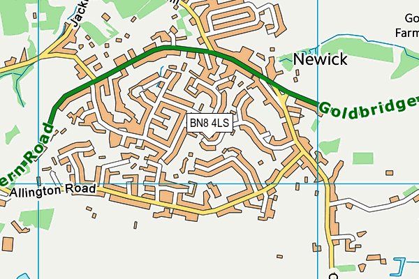 BN8 4LS map - OS VectorMap District (Ordnance Survey)