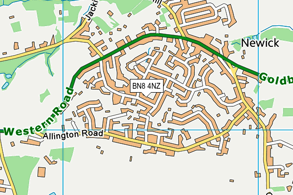 BN8 4NZ map - OS VectorMap District (Ordnance Survey)