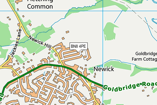 BN8 4PE map - OS VectorMap District (Ordnance Survey)