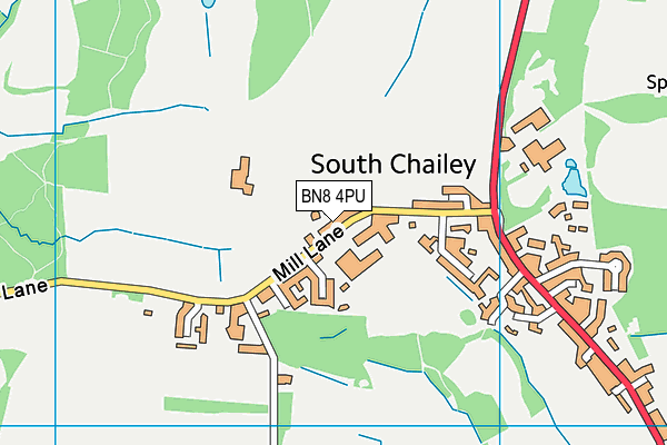 Chailey School Sports Hall map (BN8 4PU) - OS VectorMap District (Ordnance Survey)