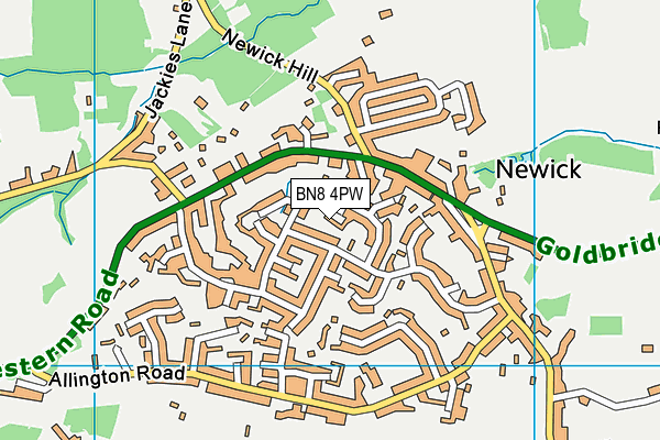 BN8 4PW map - OS VectorMap District (Ordnance Survey)