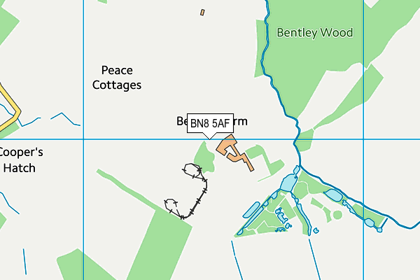 BN8 5AF map - OS VectorMap District (Ordnance Survey)