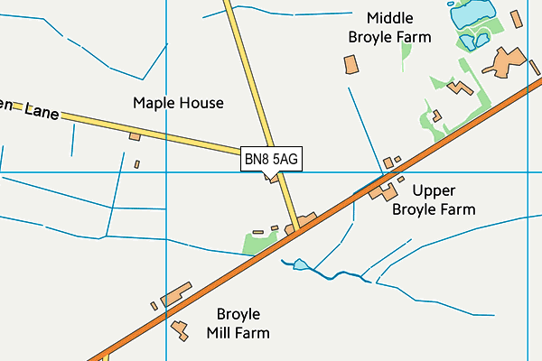 BN8 5AG map - OS VectorMap District (Ordnance Survey)