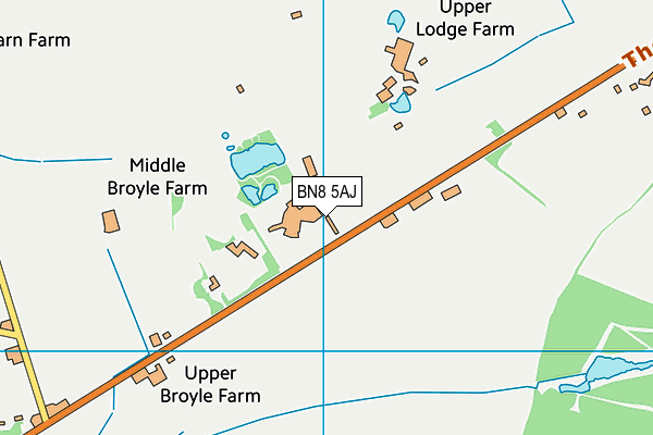 BN8 5AJ map - OS VectorMap District (Ordnance Survey)