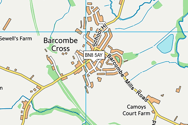 BN8 5AY map - OS VectorMap District (Ordnance Survey)