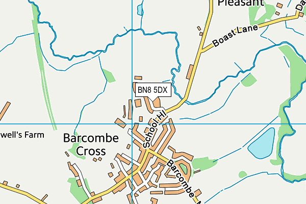 BN8 5DX map - OS VectorMap District (Ordnance Survey)
