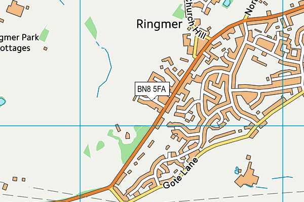 BN8 5FA map - OS VectorMap District (Ordnance Survey)