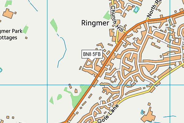BN8 5FB map - OS VectorMap District (Ordnance Survey)
