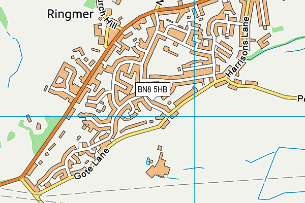 BN8 5HB map - OS VectorMap District (Ordnance Survey)