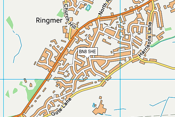 BN8 5HE map - OS VectorMap District (Ordnance Survey)