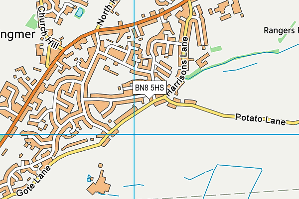 BN8 5HS map - OS VectorMap District (Ordnance Survey)