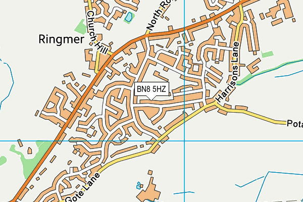 BN8 5HZ map - OS VectorMap District (Ordnance Survey)