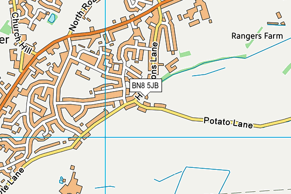 BN8 5JB map - OS VectorMap District (Ordnance Survey)