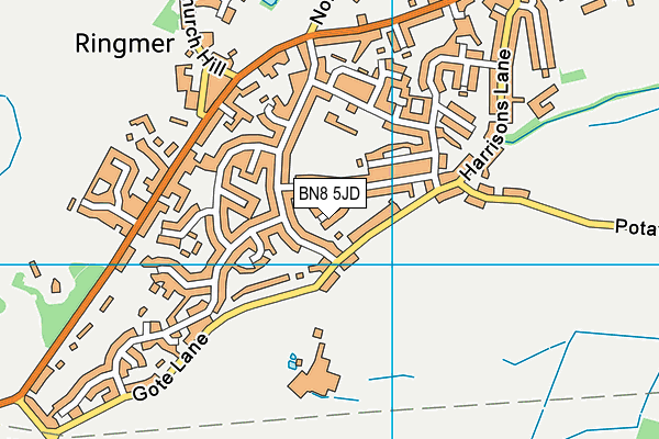 BN8 5JD map - OS VectorMap District (Ordnance Survey)