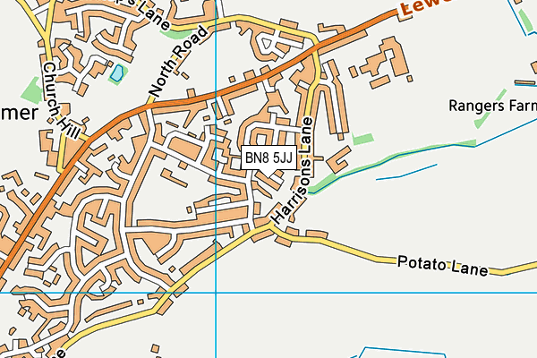 BN8 5JJ map - OS VectorMap District (Ordnance Survey)