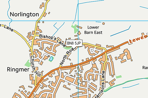 Ringmer Village Green map (BN8 5JP) - OS VectorMap District (Ordnance Survey)