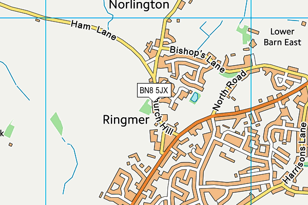 BN8 5JX map - OS VectorMap District (Ordnance Survey)