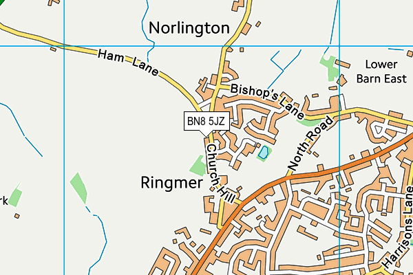 BN8 5JZ map - OS VectorMap District (Ordnance Survey)