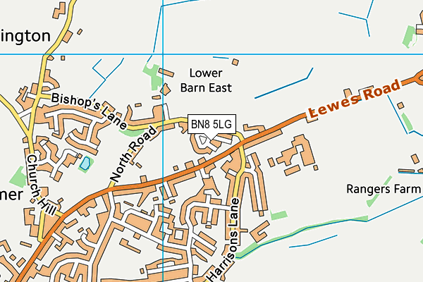 BN8 5LG map - OS VectorMap District (Ordnance Survey)