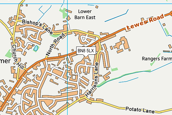 BN8 5LX map - OS VectorMap District (Ordnance Survey)