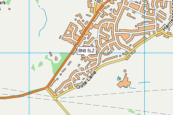 BN8 5LZ map - OS VectorMap District (Ordnance Survey)