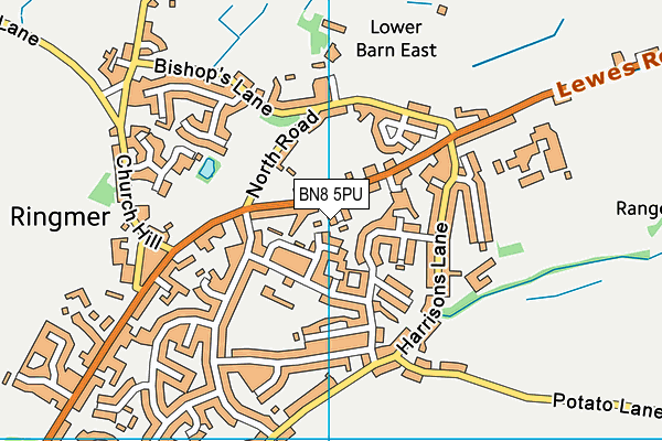 BN8 5PU map - OS VectorMap District (Ordnance Survey)